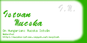 istvan mucska business card